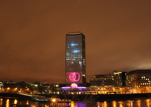 Title: Millbank Tower Lightshow Credit: Mark Lord