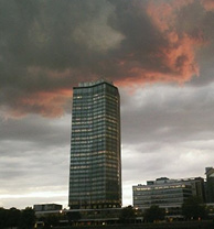 Millbank Tower Red Sky